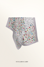 YES ( Japanese Voile Square Scarf ) Enchanted Garden ( MOONDUST ) 46 inch