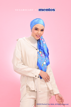 YES DEFECT - Sugarscarf X Mentos Canvas Mixed Satin Silk Square In Bold n Fun