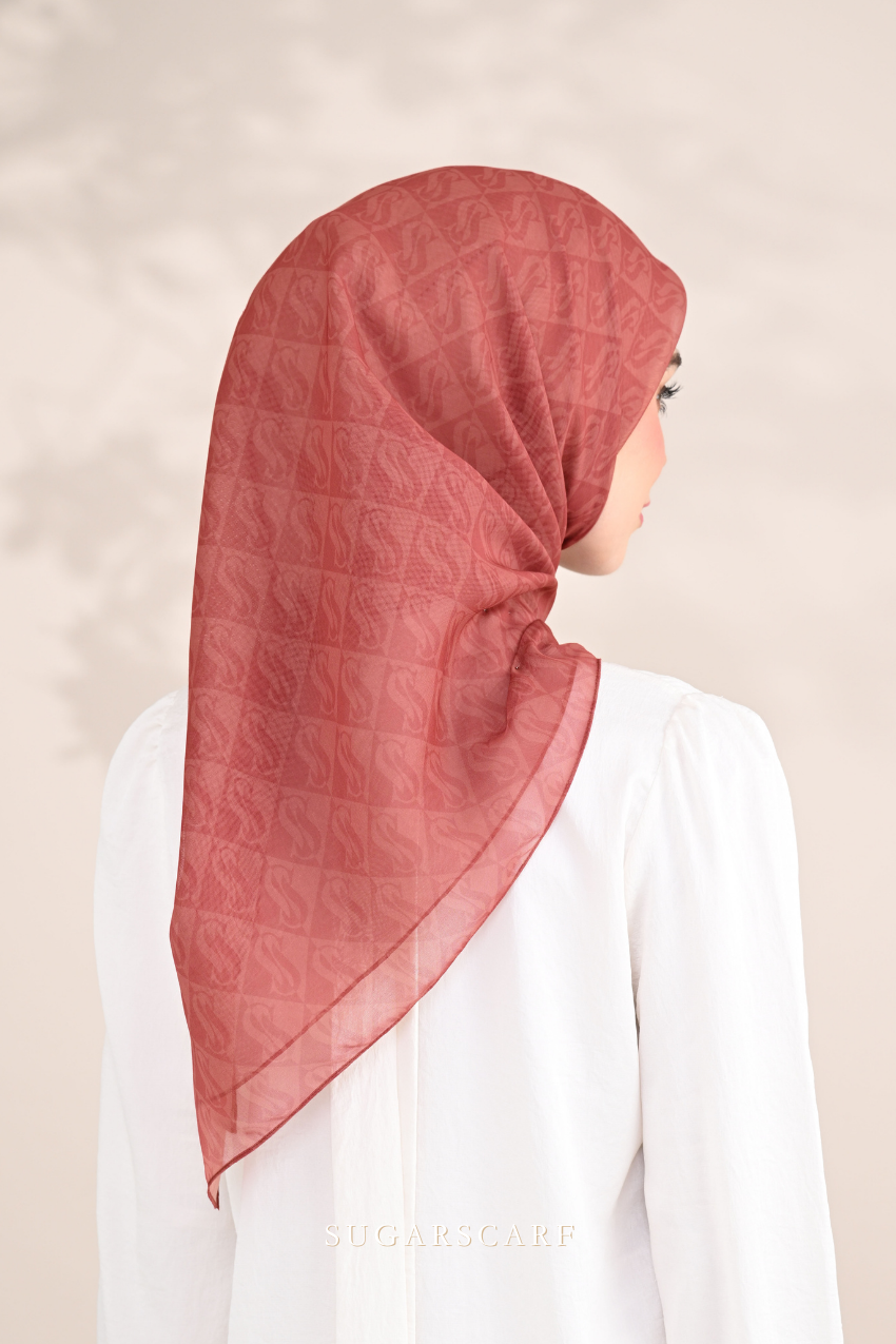 ( Square ) SSMonogramJP Voile in ( Bronze Brown )