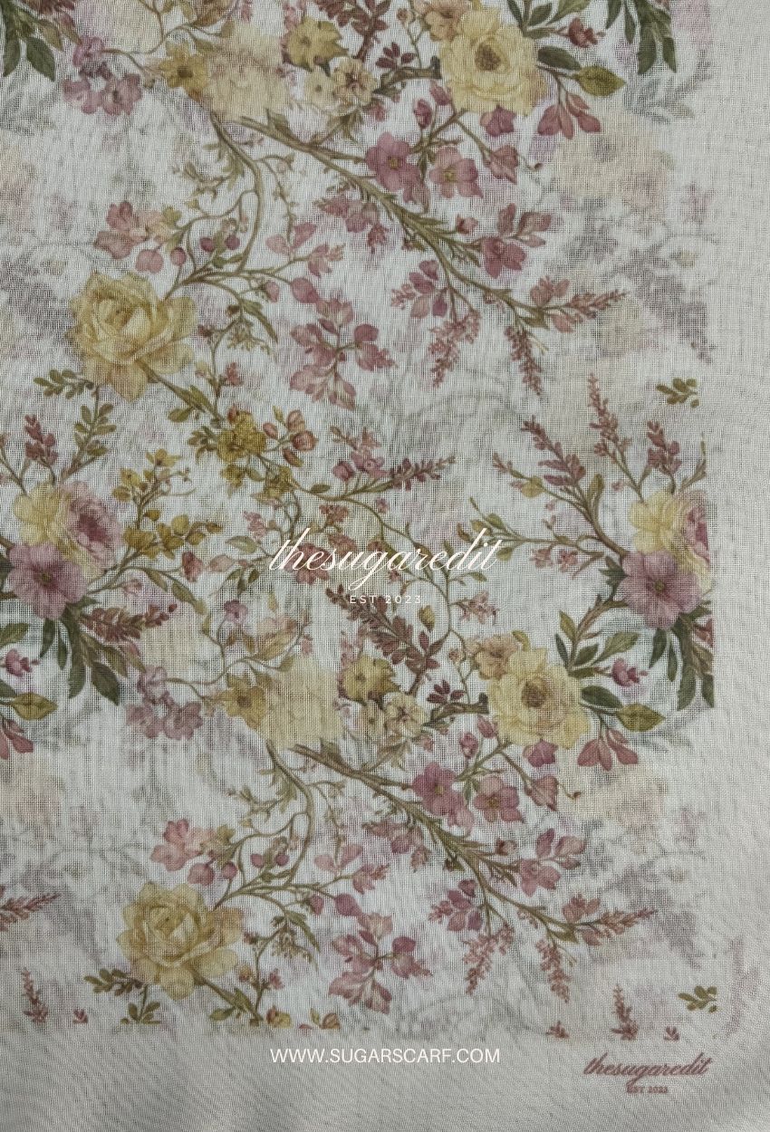 TSE Bloom JapaneseOsaka 47Inch Cotton Voile Square -Savannah
