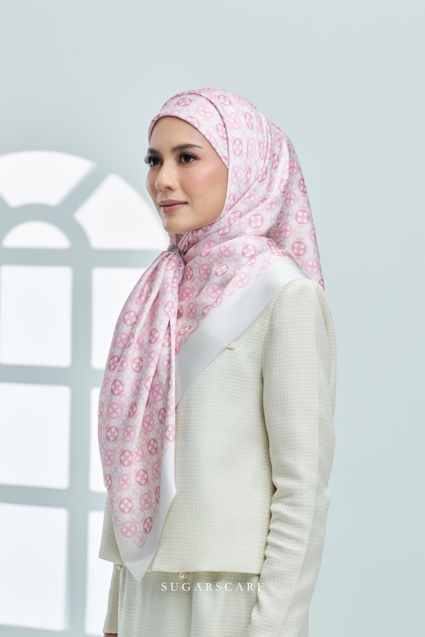 YES DEFECT - ( Square ) AS-IS Girl Boss Mixed Satin Silk Scarf ( Charisma )