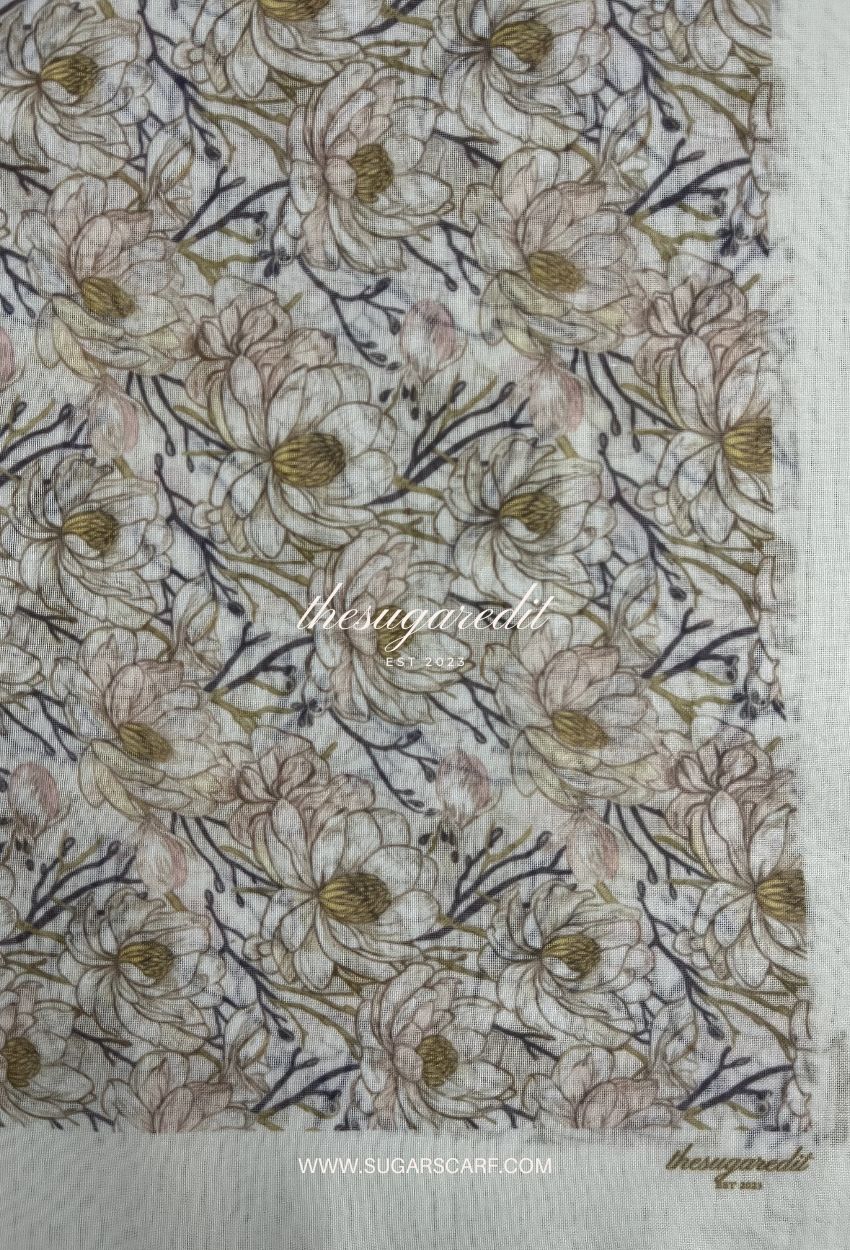 TSE Bloom JapaneseOsaka 47Inch Cotton Voile Square - Clarise