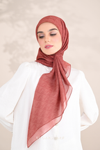 YES DEFECT - ( Square ) SSMonogramJP Voile in ( Bronze Brown )