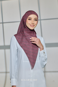 YES DEFECT - Sugarscarf Monogram JapaneseVoile In Celestial Maroon