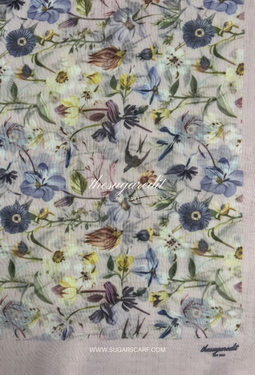 TSE Bloom JapaneseOsaka 47Inch Cotton Voile Square - Sareah
