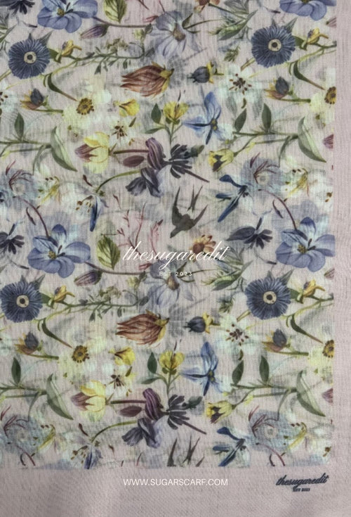 TSE Bloom JapaneseOsaka 47Inch Cotton Voile Square - Sareah