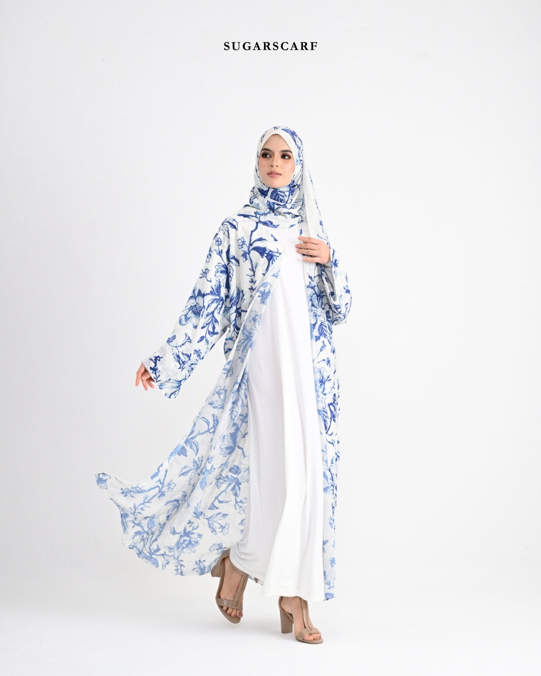 She is In Bloom Abaya Outer in Roxanne
