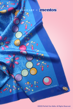 YES DEFECT - Sugarscarf X Mentos Canvas Mixed Satin Silk Square In Bold n Fun
