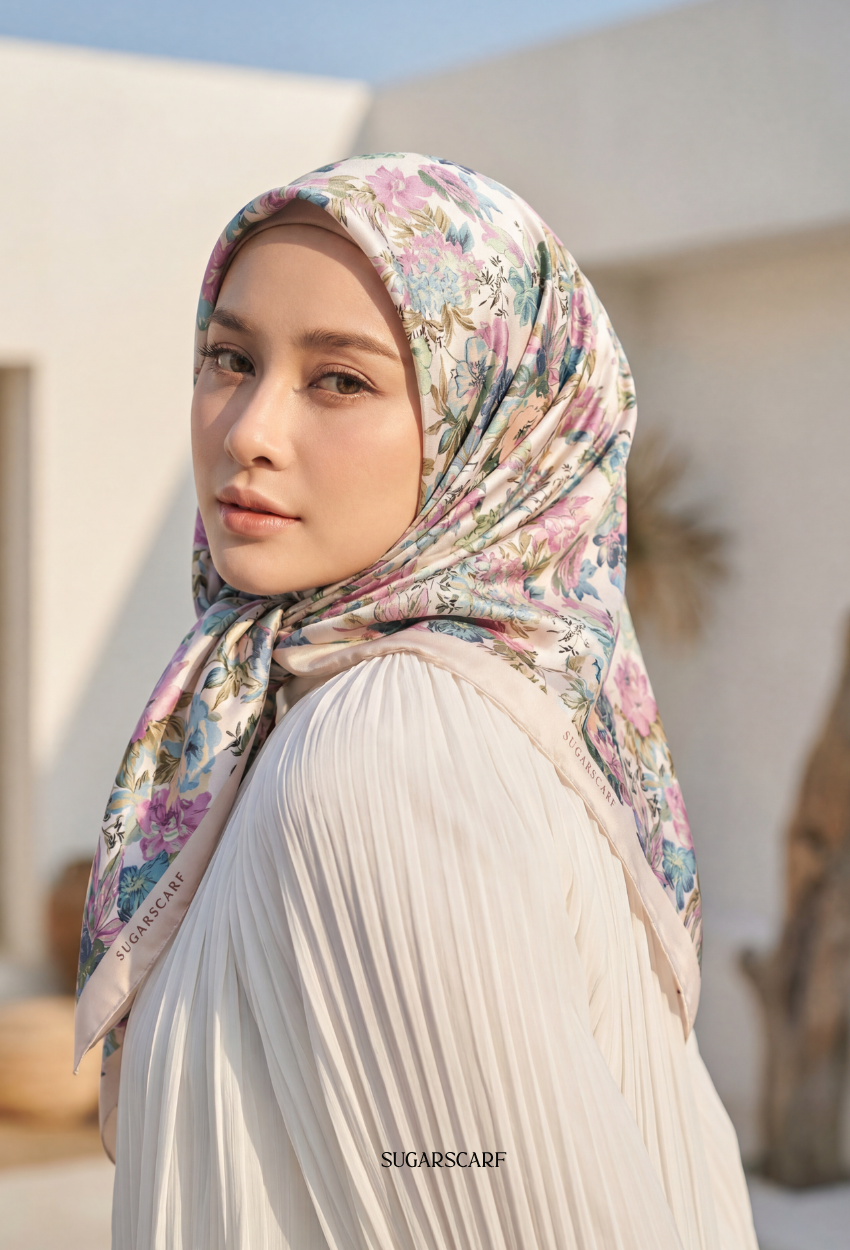 FallInLove Scarves Mixed Satin Square in Jenna
