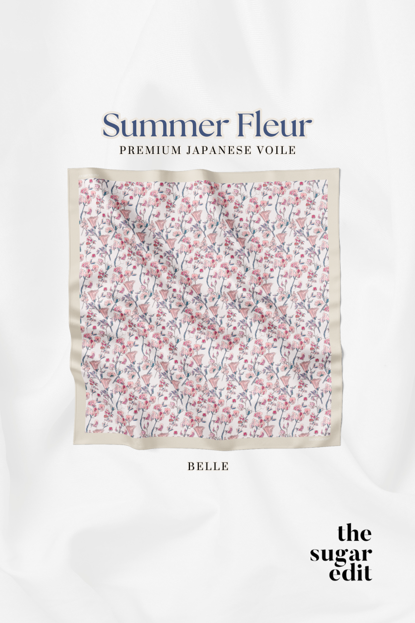 THESUGAREDIT Summer-Fleur Series Premium Japanese Voile ( Belle )