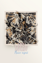 YES ( Square ) The Fresh Start Matte Satin Silk Scarf ( NEVER REGRET )