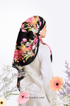 YES DEFECT ( Full Wide Pleats Shawl ) Raya Vol 1 Seri Fiora ( SERI MALAM )
