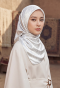 Eid Elegance 2026 Scarves Mixed Satin Square in LadyInSilver