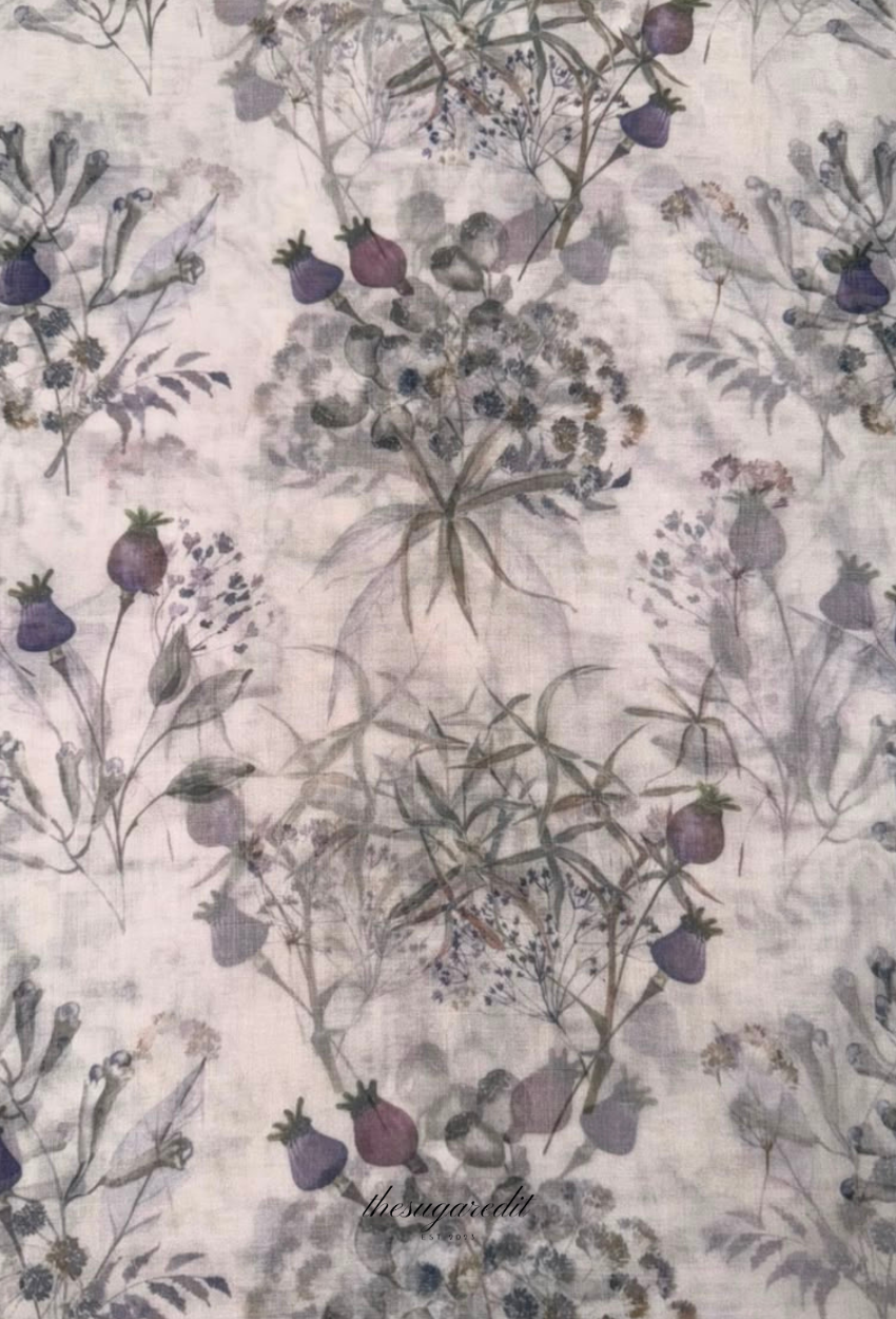 TSE BloomInvitation Japanese Cotton Voile Square - Auckland