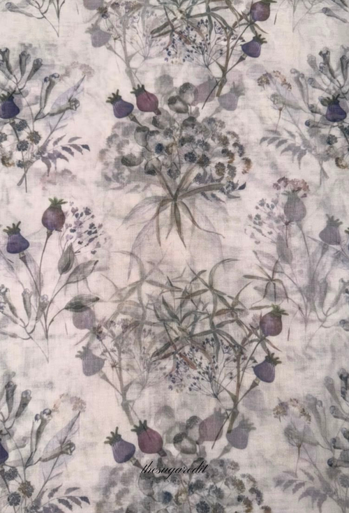 TSE BloomInvitation Japanese Cotton Voile Square - Auckland