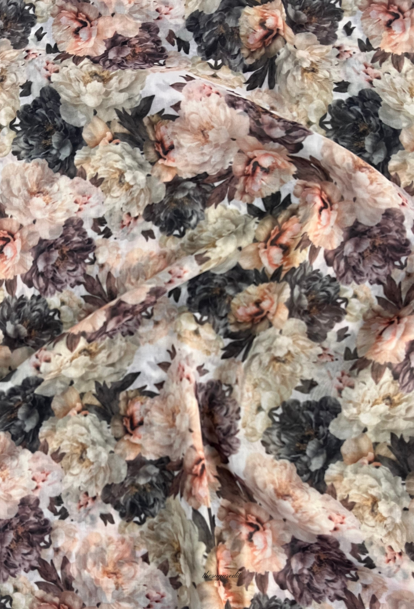 TSE BloomInvitation Japanese Cotton Voile Square - ⁠Saint-tropez