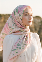 TSE BloomInvitation Japanese Cotton Voile Square In Silent Debut