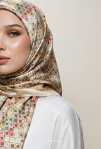 Eid Mod 2026 Scarves Mixed Satin Square in Brera