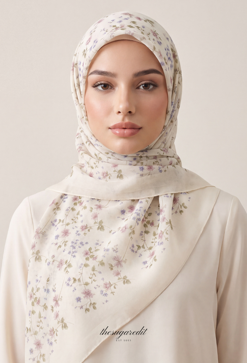 TSE BloomInvitation Japanese Cotton Voile Square - Cordoba