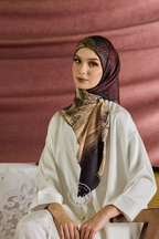 YES DEFECT - ( Square ) Celeste In Mixed Silk Matte Satin ( Versatile )