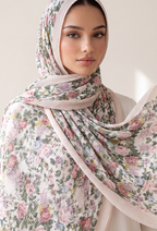 Fall In Love Wide Ultra Fine Pleated Shawl Ironless · in MapleWood- PinkBorder