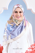 ( Square ) Garden of Hurrem Bloom Mixed Silk Satin Scarf ( NADINE )