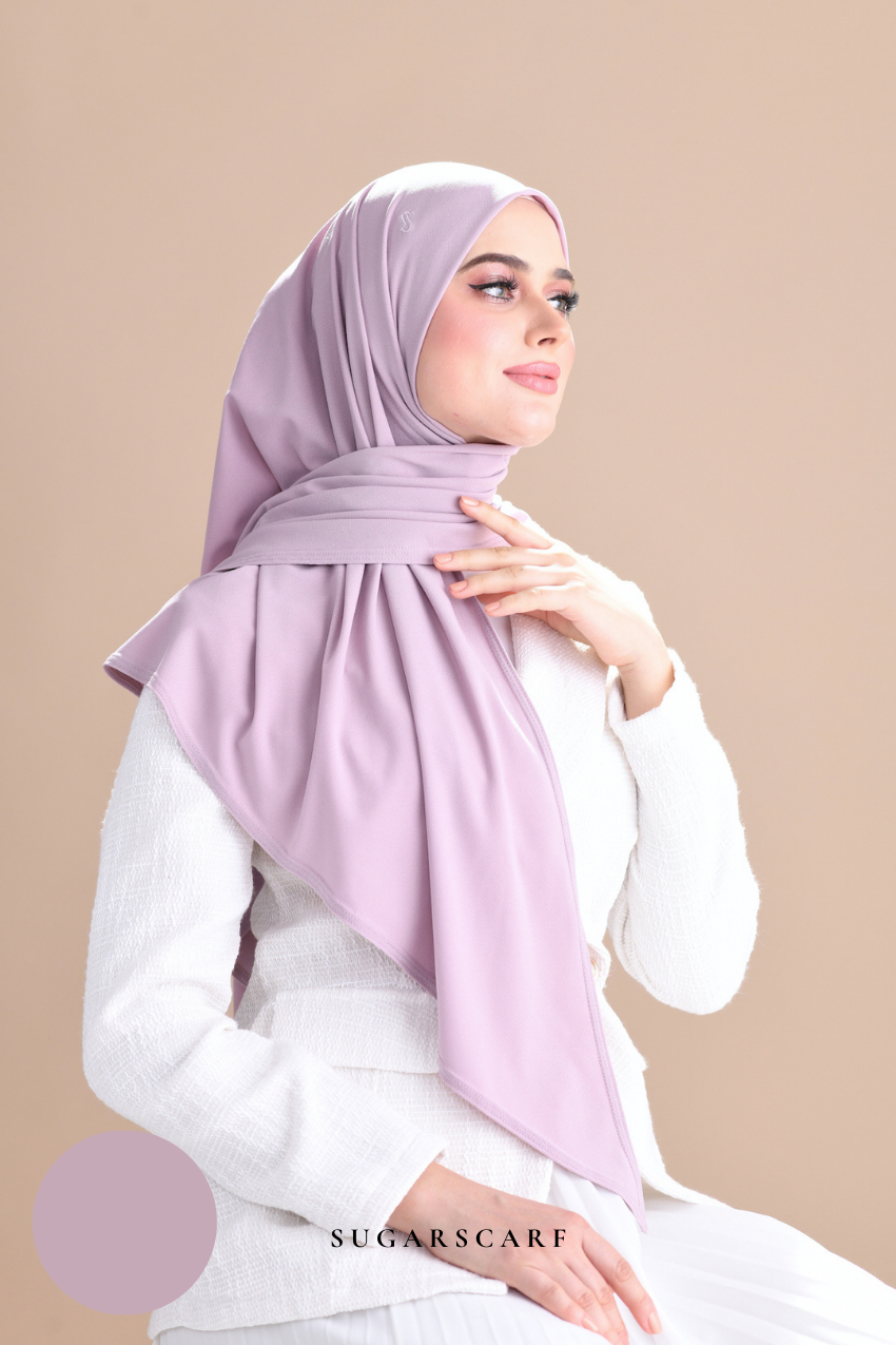 Claudia Triangle Style (Semi Instant Hijab) (Liliac)