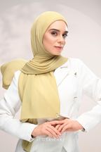 (SAMPLE) ( Full Wide Pleats Shawl ) Elegant Folds Everyday Ironless Pleats Shawl ( Serai )