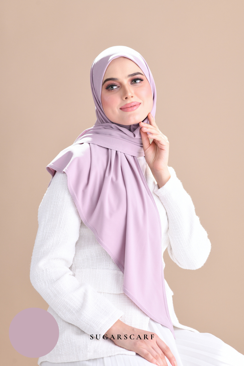 Claudia Triangle Style (Semi Instant Hijab) (Liliac)
