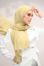 (SAMPLE) ( Full Wide Pleats Shawl ) Elegant Folds Everyday Ironless Pleats Shawl ( Serai )