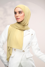 (SAMPLE) ( Full Wide Pleats Shawl ) Elegant Folds Everyday Ironless Pleats Shawl ( Serai )