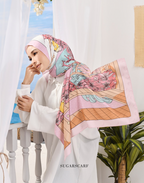 YES (Shawl) RUMA Shawl Mixed Satin Silk  ( Pink )