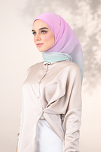 YES DEFECT - ( Full Wide Pleats Shawl ) Ombre ( Our Sky )