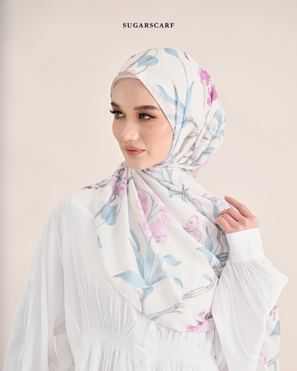 YES DEFECT - Long Scarf Shawl Harmony In Fairy Flower