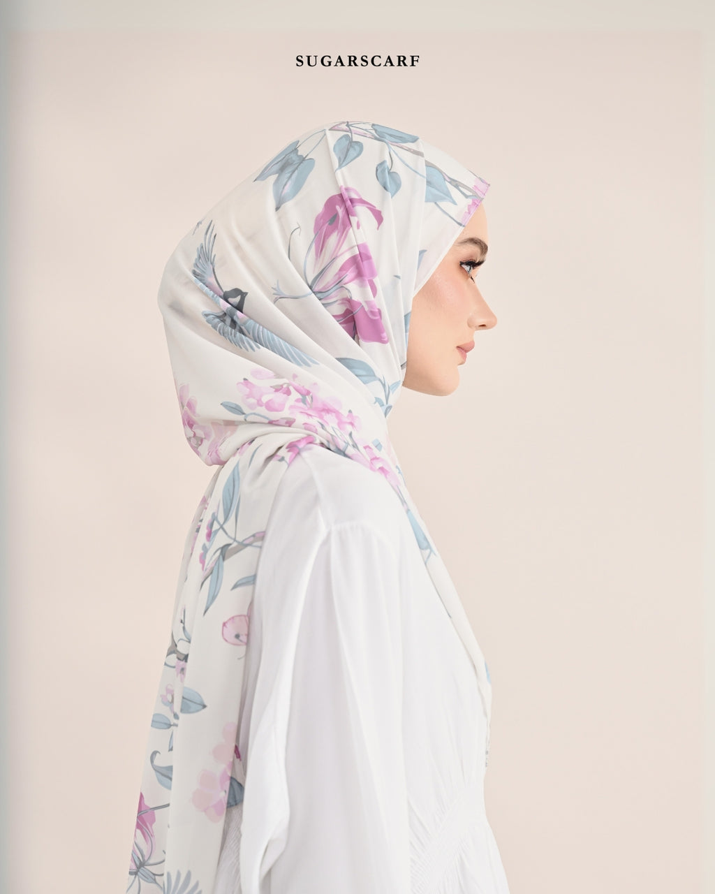 YES DEFECT - Long Scarf Shawl Harmony In Fairy Flower