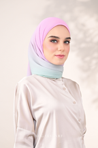 YES DEFECT - ( Full Wide Pleats Shawl ) Ombre ( Our Sky )