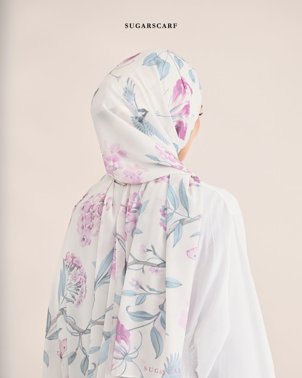 YES DEFECT - Long Scarf Shawl Harmony In Fairy Flower