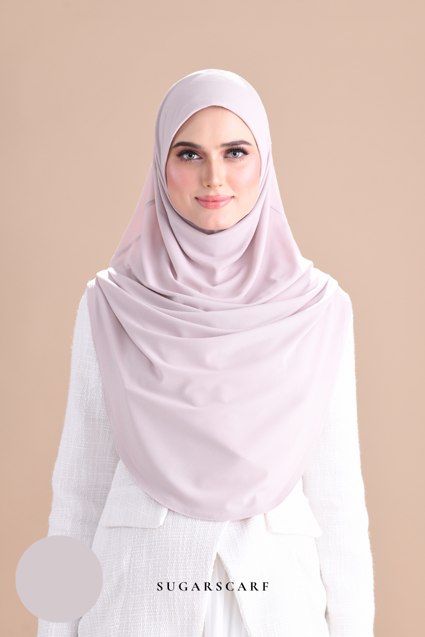 Iris Slip On Plain Hijab (Ash)