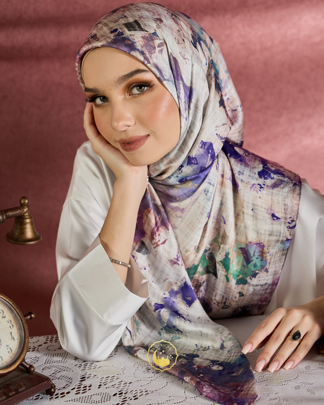 YES DEFECT (Square ) Celeste In Mixed Silk Matte Satin (Tradition)