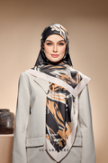 YES ( Square ) The Fresh Start Matte Satin Silk Scarf ( NEVER REGRET )