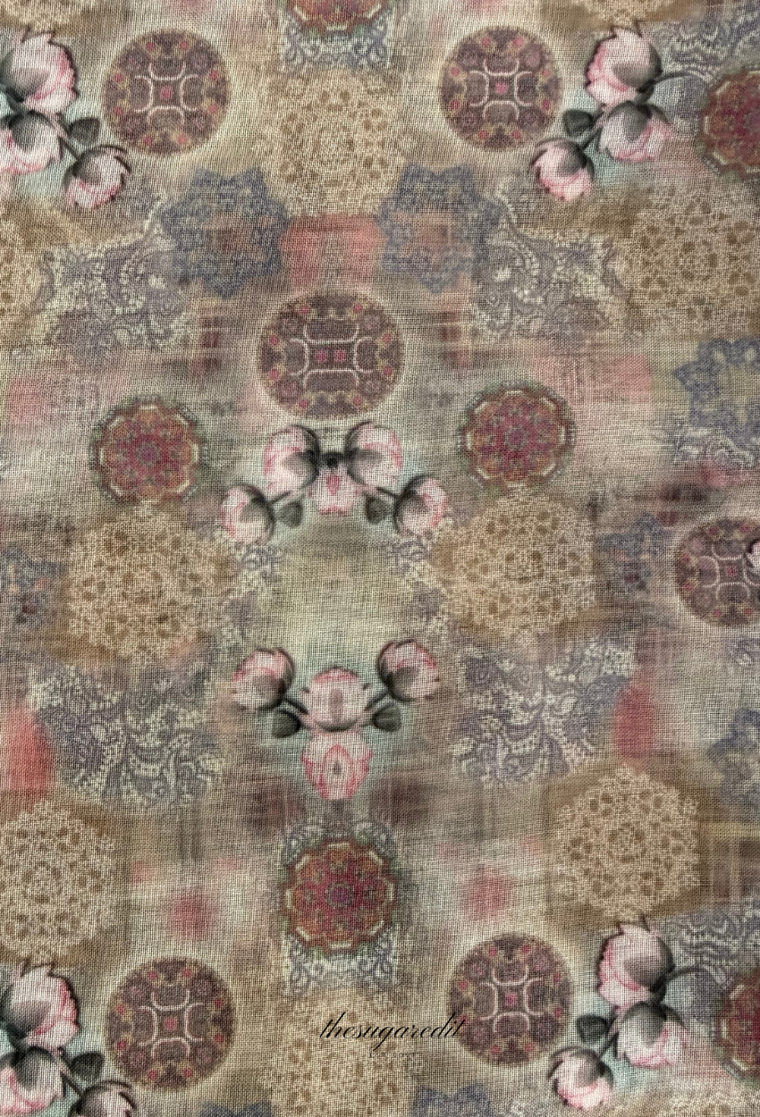 TSE BloomInvitation Japanese Cotton Voile Square - Calista