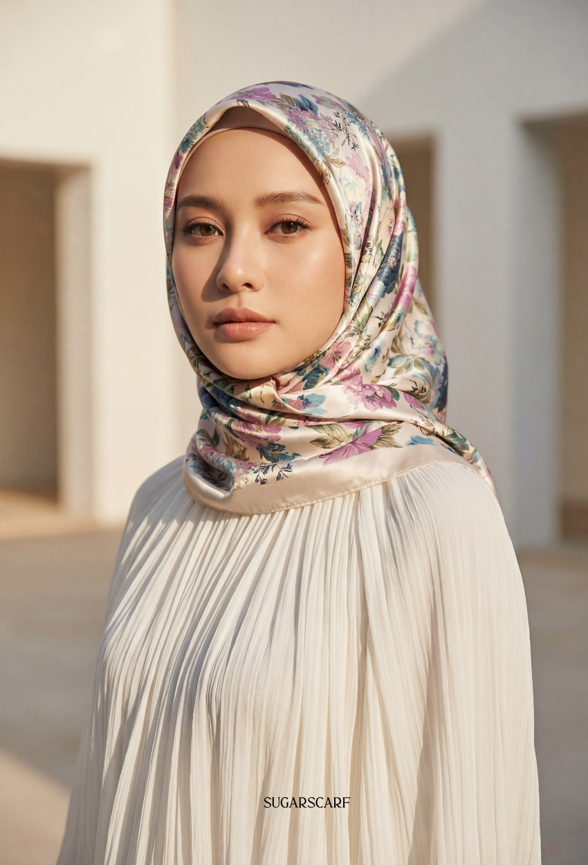 FallInLove Scarves Mixed Satin Square in Jenna