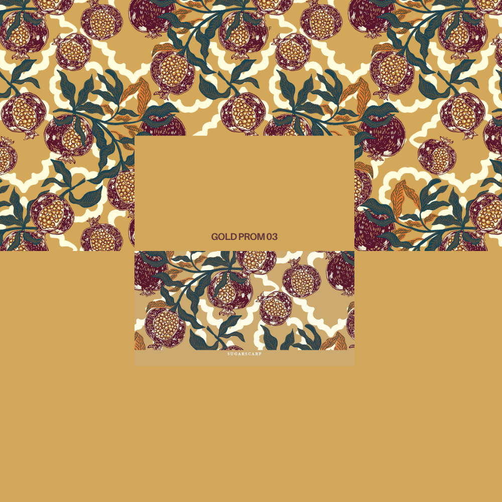 FallInLove Scarves Mixed Satin Square in GoldProm 03