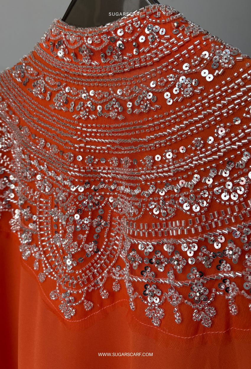 Vivi Crystal Beads Drape In Blue