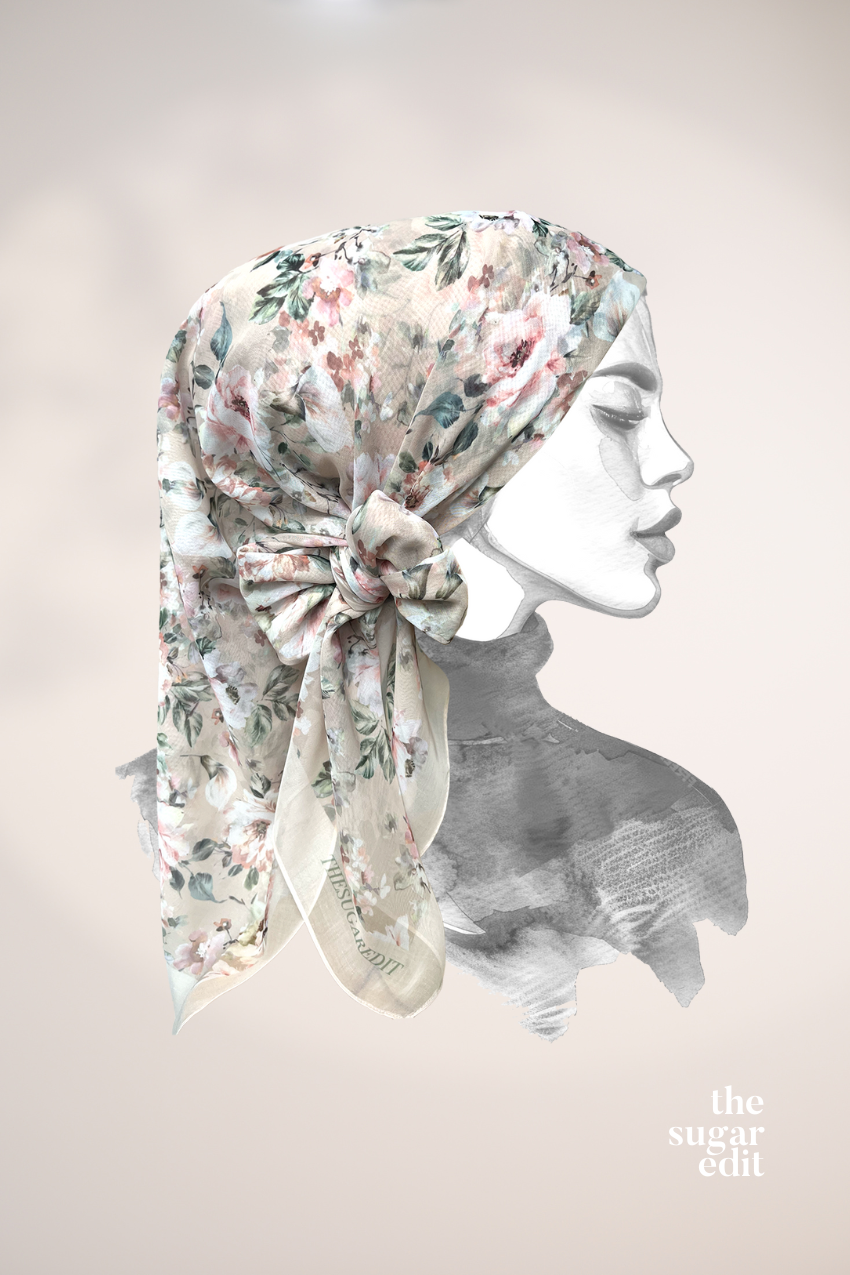 YES DEFECT - THESUGAREDIT Blooming Japanese Cotton Voile In ( Lush )