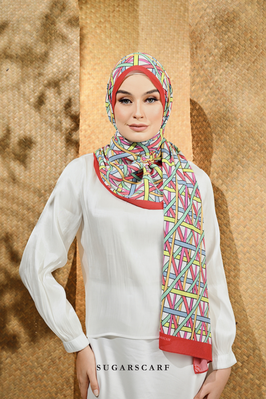 ( Full Wide Pleats Shawl ) Classy Simpulan ( PELITA )