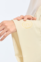 Noir Éclat Anne Embroidery Abaya Outer Robe in Bare Elegance