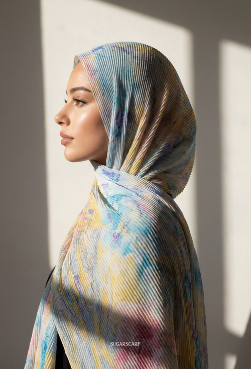 Fall In Love Wide Ultra Fine Pleated Shawl Ironless · in Augustine