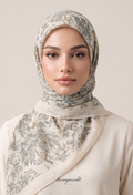 TSE BloomInvitation Japanese Cotton Voile Square - Carneiro