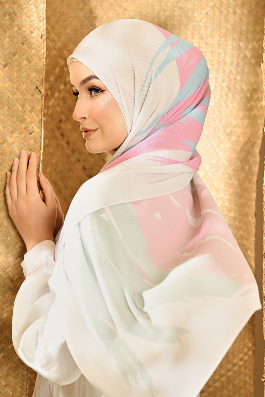 YES ( Full Wide Pleats Shawl ) Seri Raya Euphoria ( Seraphic )